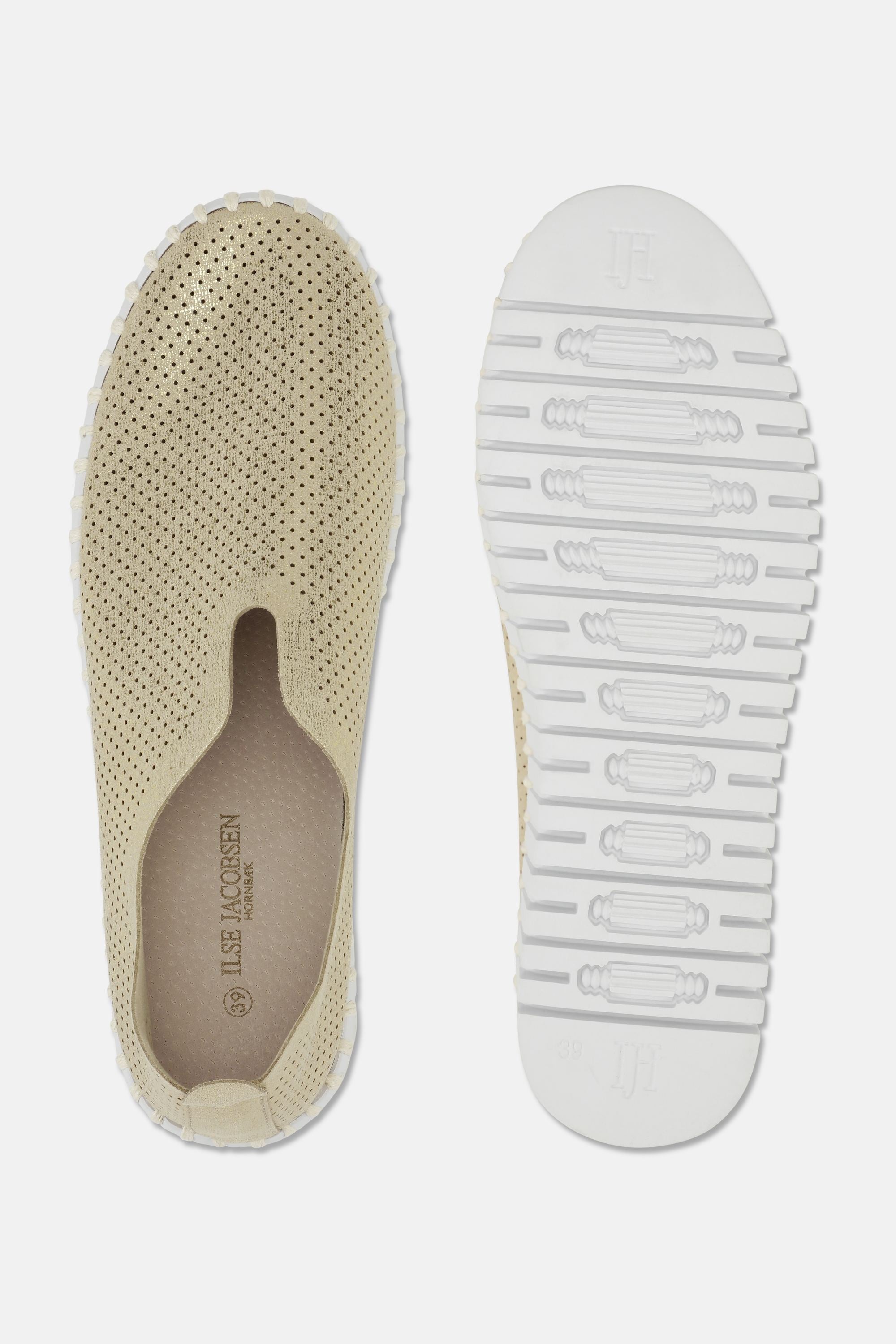 Tulip Plateauschuhe Glitter - Platin White